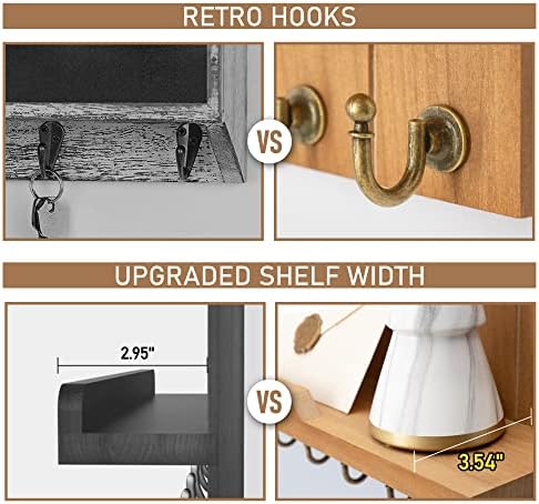 Rebee Vision Key Holder Wall Mount with 7 Key Hooks for Entryway, Yellow - Image 5