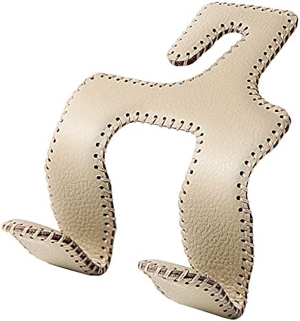 Car Headrest Hooks for Purses and Bags, Upgraded 2 in 1 Cars Back Seat Head Rest Hanger Vehicle Leather Organizer Storage Holder Hook Matching Cars Interior, 1-Pack, Beige by LANVRION