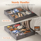 Lifewit 4.3 Inches Under Bed Shoe Storage Organizer Fits 8 Pair Sneakers, - Image 6