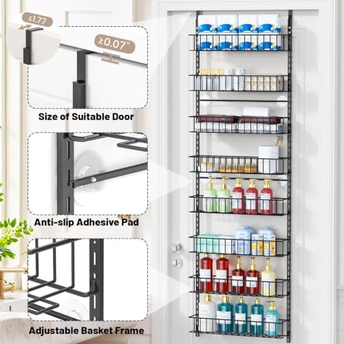 ElegantArray 8-Tier Pantry Door Organizer, Black - Image 5