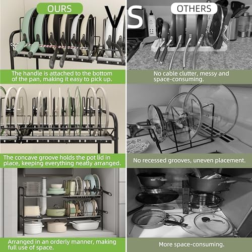 NETEL Expandable Under Sink Organizer，Pot and pan Organizer Under Cabinet - Image 7