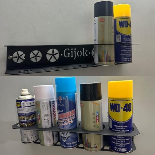 4 Pack Five Cans Wall-Mounted Steel Aerosol Spray Can Holder, Black - Image 3
