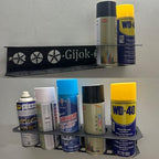 4 Pack Five Cans Wall-Mounted Steel Aerosol Spray Can Holder, Black - Image 3