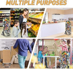 Heavy Duty 3 in 1 Shopping Cart, Foldable Hand Truck with 6 Wheels - Image 7