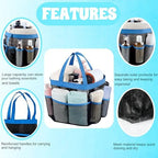 Mesh Shower Caddy Portable - 9 Pockets, Shower Bag for Dorm Room Camping - Image 3