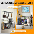 PLKOW Rolling Ball Storage Rack and Sports Equipment Organizer, Black - Image 3