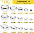 34 PCS Food Storage Containers with Lids Airtight(17 Lids &17 Containers) - Image 2