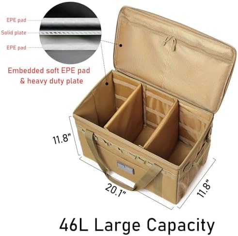 Tactical Camping Storage Bag Utility Tote Bag Camping Kitchen Organizer with Axe Holder & Shoulder Strap - Image 2