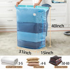 TAILI Vacuum Storage Bags 4 Pack, Jumbo Cube (31x40x15 Inch), Blue - Image 3
