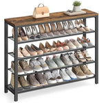 VASAGLE 5-Tier Shoe Rack, 16-20 Pairs, Metal Mesh by Unknown