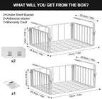 AmonHouseware 2Pack Under Shelf Storage Basket Organizer, White - Image 6