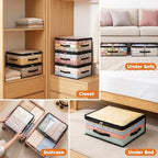 10Pcs Clear Storage Bags With Zippers & Handles Blanket Storage Bag - Image 5