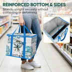 BALEINE 1PK Insulated Reusable Grocery Bag, Heavy Duty Shopping Tote - Image 3