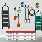Wallmaster Garage Hooks Organizer Kit, 12 Pack Adjustable Shelving Hooks - Image 6