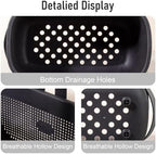 Portable Shower Caddy Basket with Handles Plastic Storage Basket Black - Image 4