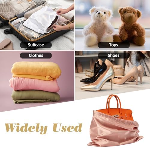 3Pack Drawstring Dust Bags for Handbags Silk Purses - Image 5