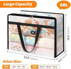 BlissTotes Moving Bags 60L 6PCS, Clear Clothes Storage Under Bed Storage | Foldable Clothes Storage Bags with Sturdy Zippers & Handles for Comforter, Bedding, Books, Sheet, Transparent Containers - Image 4