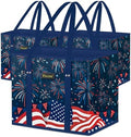 BALEINE 3PK Reusable Grocery Bags, Heavy Duty Shopping Tote Bag by BALEINE