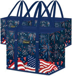 BALEINE 3PK Reusable Grocery Bags, Heavy Duty Shopping Tote Bag by BALEINE