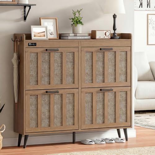 ChooChoo Shoe Storage Cabinet with 4 Flip Drawers and Deodorizer - Image 2