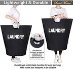 Oversized Laundry Basket, Huge Laundry Hamper Bag with Handles, 160L Black - Image 5