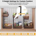 Pull Out Cabinet Organizer 2 Tier Metal Under Sink Organier - Image 4
