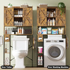 EasyCom 32" W Over The Toilet Storage Cabinet with Adjustable Shelves,Brown - Image 6