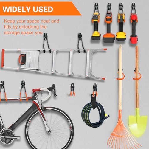 HUPBIPY 18 Pack Garage Hooks Heavy Duty, Wall Mount Ladder Hooks - Image 5