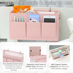 Bedside Caddy Storage Organizer for Bed Rails, Bed Caddy with 6 Pockets - Image 3