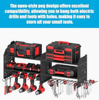 CCCEI Pack of 2 Modular Power Tools Organizer, Drills and Battery Storage Wall Mount, Garage Shop Organization, Anniversary, Birthday, Gifts for Men, Father, Black. - Image 4