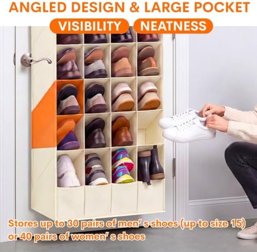 Ofiray-home Over the Door Shoe Organizer, 30-40 Pairs - Image 3