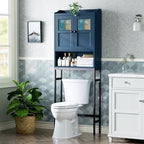Over The Toilet Storage, Bathroom Storage Cabinet Over Toilet, Above Toilet Storage with Double Doors and Soft Hinges Over Toilet Storage Shelf Over The Toilet Storage Cabinet (Ultramarine) by MXARLTR