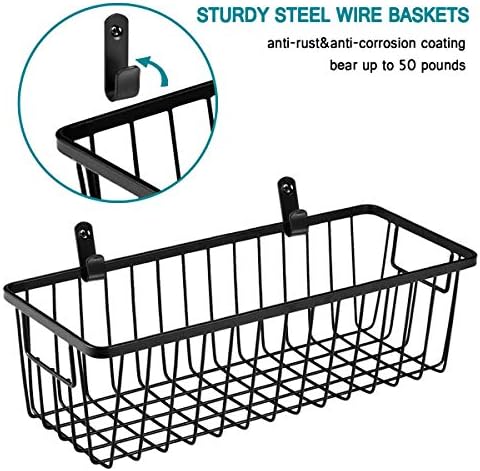 SheeChung Wall Hanging Baskets, Small Wire Basket for Organizer, 4 Pack - Image 3