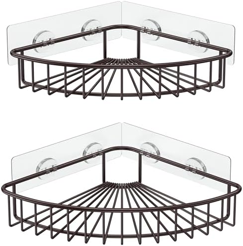 SMARTAKE 2-Pack Corner Shower Caddy, SUS304 Stainless Steel, Bronze by SMARTAKE