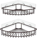 SMARTAKE 2-Pack Corner Shower Caddy, SUS304 Stainless Steel, Bronze by SMARTAKE
