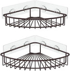 SMARTAKE 2-Pack Corner Shower Caddy, SUS304 Stainless Steel, Bronze by SMARTAKE