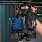 icolor Magnetic Gym Bag Water Bottle Carrier Holder with Phone Pockets & Shoulder Strap,Gym Magnetic Bag 5 Built-in Magnets Gym Accessories Organizer Sling Bottle Bag Pouch Sleeve - Image 2