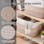 OIAHOMY Cotton Rope Storage Baskets for Organizing Gradient Yellow 3-Pack - Image 6