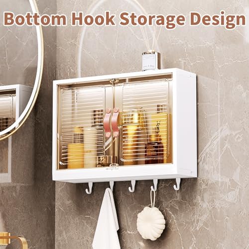 Plastic Bathroom Wall Cabinet, Wall Mounted Makeup Organizer - Image 3
