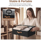 StorageWorks Closet Storage Bins Trapezoid, Black, Large, 3-Pack - Image 4