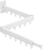 HEILAIYI Clothes Drying Rack,Laundry Drying Rack,Wall Mounted Clothes Rack,Laundry Rack Wall Mount,Folding Retractable Collapsible Drying Rack Clothing (Three-Poles,Loop Hooks,White) by HEILAIYI