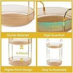 Asayuee 360 Rotating Gold Makeup Organizer,2 Tier Large Capacity Rotating Makeup Organizer,SkincarePerfume Organizer,Bathroom Cosmetics Storage Organizer Countertop (Gold-2 Tier) - Image 4