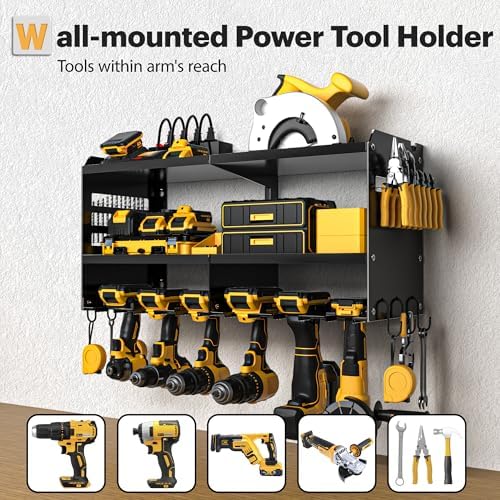 Spampur Power Tool Organizer Wall Mount with Charging Station - Image 3