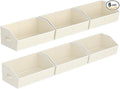 Homsorout Storage Bins for Shelves - Large Trapezoid Closet Shelf Organizer, Fabric Organization Bins with Handles, Storage Baskets for Clothes, Towel, Purse, 6 Pack, Beige by Homsorout
