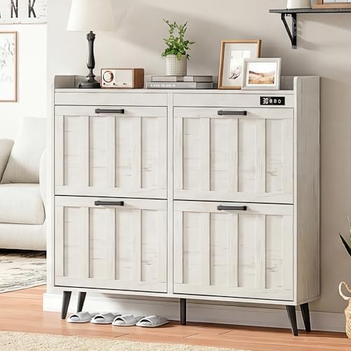 ChooChoo Shoe Storage Cabinet with 4 Flip Drawers and Deodorizer - Image 2