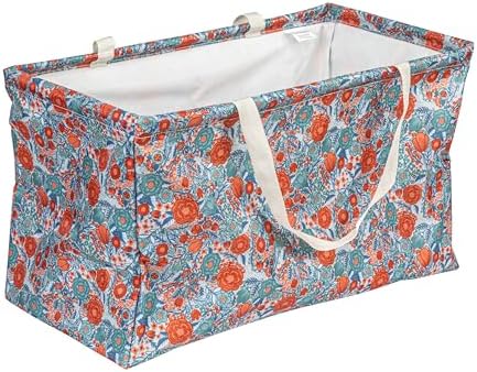 Household Essentials Flower Print Krush Container All-Purpose Utility Tote, Multicolor by HouseholdEssentials