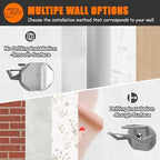 Niunuerga 24 Pack Hat Hooks for Wall, Strong Adhesive Hat Rack for Baseball Caps, Minimalist Hat Organizer Display for Home Decor, Hat Hold Hanger for Wall, Door, Closet, No Drilling (Grey) - Image 5