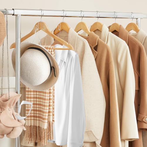 pson 20Pcs Stainless Steel Hanger Connector Hooks, Clothes Hanger Extender Cascading Hooks for Space Saving Wardrobe Storage(Silver) - Image 6