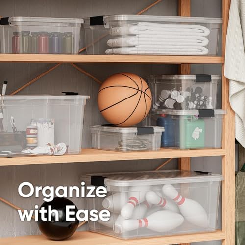 Superio 6.6 Quart Clear Plastic Storage Boxes with Lids, Stackable Organizer Containers, BPA-Free Storage Bins for Home, Office, School & Dorm, 8 Pack - Image 5