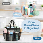 Mesh Shower Caddy Portable - 2 Packs, S-Hook, Shower Bag for Dorm Camping - Image 4
